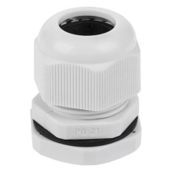 Dławnica kablowa 14-18mm IP67 gwint calowy jasnoszara PG21