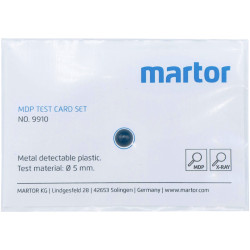 Martor 9910.09 MDP Test Card Set 5 Cards with Metal-Detectable Plastic