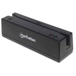 Manhattan 460255 USB-A Magnetic Strip Card Reader, Triple Track Reader, Keyboar