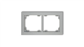 Deco Ramka Podwójna Srebrny Metalik 7Dr-2