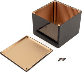 ABS enclosure, (L x W x H) 120 x 120 x 94 mm, black (RAL 9005), IP54, 1591RVBK