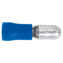 Sealey BT11 Bullet Terminal &#xD8;5mm Male Blue Pack of 100