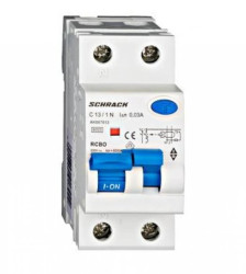 Wyłącznik inst.z członem róż.prąd. C13/1+N/30mA typ A, 6kA Seria AMPARO