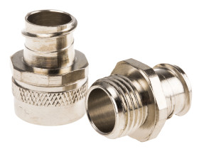 Łącznik do kanałów kablowych Adaptaflex gwint M16 16mm Złącze proste Mosiądz IP40 Srebrny