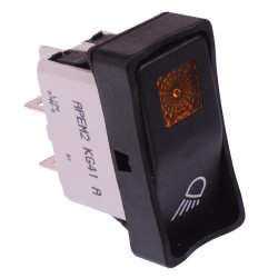 KG412A2FXA249XCVXX44 APEM On-Off Orange 12V illuminated Automotive Rocker Switch DPST IP65