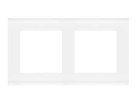 SIMON 55 Ramka 2 podwójna Nature szkło mrożone białe TRN2/170 KONTAKT SIMON