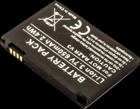 14065 Battery for Motorola, PEBL U6 / RAZR V3i, Li-Ion, 650 mAh