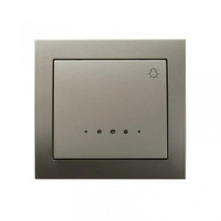 KIER Przycisk /światło/ z podświetleniem satyna light ŁP-5WS/45