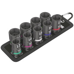 Wera 05004580001 Belt C Impaktor 1 Socket Set 1/2&quot; Drive 9 Piece