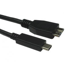 Kabel USB Złącze A USB C Złącze B Micro USB typu B dł. 3m Przewód przedłużający USB USB 3.1 kolor: Czarny