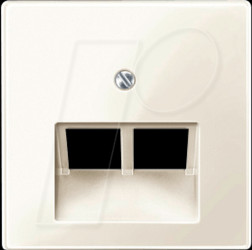 296144 Central plate for UAE insert - 2-gang, System M, white, glossy