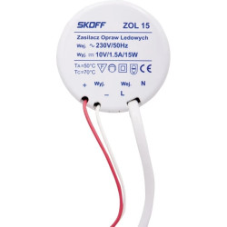 SKOFF Zasilacz led 10V 15W ZOL 15 do opraw ledowych schodowych