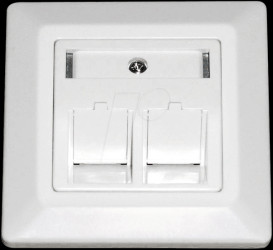185867 Flush-fitted connection box for 2x Keystone, white