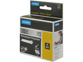 Taśma poliestrowa do drukarek trwała 9mm x 5,5m czarna na metalicznym S0718170 18485