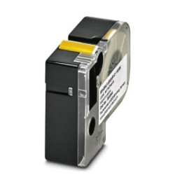 Etykieta termiczna ciągła w kasecie żółta z czarnym nadrukiem 24mm MM-EMLF (EX24)R C1 YE/BK do drukarki THERMOFOX 0803944