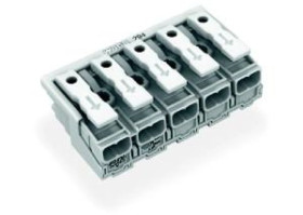 Złączka zasilająca 5-biegunowa ze stopkąmi bez styku PE 294-5005 /250szt./