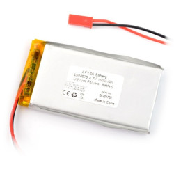 Akumulator Li-Pol Akyga 1500mAh 1S 3,7V - złącze JST-BEC + gniazdo - 70x40x6mm