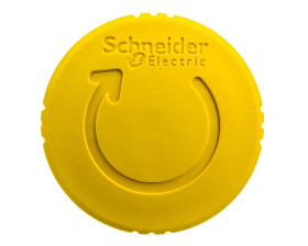 Napęd przycisku grzybkowego żółty przez obrót ZB5AS55