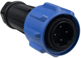 Plug, 4 pole, screw connection, screw locking, straight, PX0911/04/P