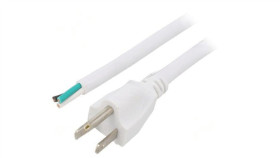 Kabel: 3X16awg, Nema 5-15 (B) Wtyk, 1M, 13A Lt202 3X16awg 105E.C 1M Wht