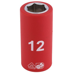 Draper Expert 31615 3/8&quot; Sq. Dr. Fully Insulated VDE Socket (12mm)