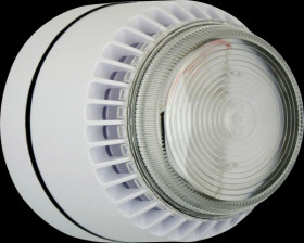 FLSVCLWS24SW Flashni, white, clear lens, shallow base, 24 V DC