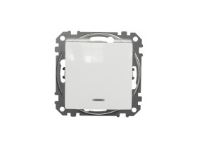 SEDNA DESIGN & ELEMENTS Wyłącznik schodowy z sygnalizacją załączenia biały SDD111106N SCHNEIDER ELECTRIC