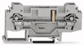 Screw through terminal, spring-clamp connection, 0.2-6.0 mm², 1 pole, 41 A, 6 kV, gray, 282-133