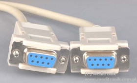Kabel do transmisji szeregowej RS-232, 2m, wtyk/wtyk, Akyga AK-CO-03