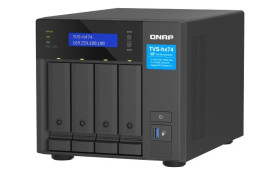 QNAP TVS-h474-PT-8G 4-zatokowy serwer NAS, Intel Pentium 8GB RAM, 2x 2,5GbE RJ-45, PCIe Gen4 Tower