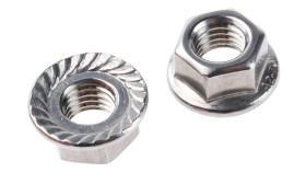 Nakrętka sześciokątna z kołnierzem M10 Kołnierz ząbkowany Stal nierdzewna A2 304