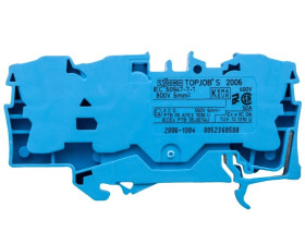 Złączka szynowa 3-przewodowa 6mm2 niebieska 2006-1304 TOPJOBS