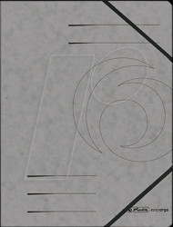 11159670 Folder with elasticated corner straps, A4, grey, pack of five