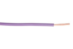 Przewód jednożyłowy linkowy, 1 mm², 17 AWG, PVC, 300/500 V, Fioletowy, dł. 100m, RS PRO