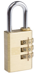 Kłódka szyfrowa średnica szekli: 5mm RS PRO Kłódka szyfrowa W budynkach, na zewnątrz mosiężna Mosiądz