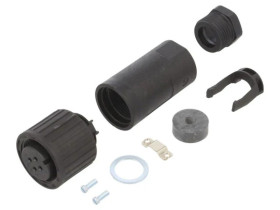 CM06EA14S-2S Złącze okrągłe wtyk CM IP67 PIN: 4 Pokrycie srebrzony żeńskie