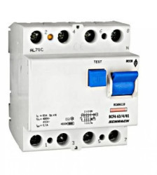 Wyłącznik różnicowoprądowy 63A/3+n/100mA/typ AC,6kA Seria BC