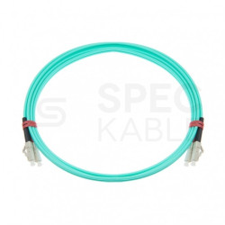 Patchcord światłowodowy FO MM LC/UPC-LC/UPC duplex 50/125 OM3 2.8mm LSZH aqua 1m PFOT
