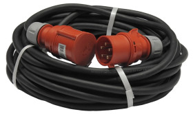 Przedłużacz budowlany elCORD z inwerterem faz CEE 32A 400V IP44 30m H07RN-F 5G4 (gumowy OPD) z wt. i gn. CEE 32A-5P 31355300