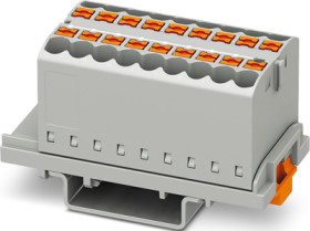Distribution block, push-in connection, 0.14-2.5 mm², 22.5 A, 8 kV, gray, 1221473