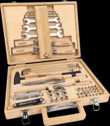 M29003 Toolkit, in bamboo case, 75 pieces