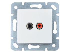 KARRE Gniazdo głośnikowe konektor 2xCHINCH białe 90967037 VIKO PANASONIC