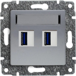VENA Ładowarka 2xUSB 3.0 5V 2A aluminium 514057