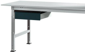 Manuflex AS0006.7016 Pojedyncza półka w kolorze antracytowym RAL 7016, z zamkiem, do głębokości stołu 800 mm, szer. X gł