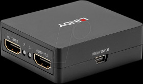 38358 HDMI splitter, 2 ports, compact, 4K 60 Hz