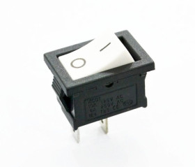 Przełącznik kołyskowy 2 pin, biały stabilny ON-OFF