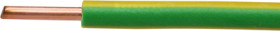PVC-switching strand, extremely flexible, LifY, 1.5 mm², 765 x 0.05 mm, yellow/green, outer Ø 2.9 mm, BYB-5-92F6328