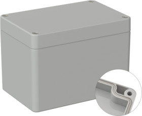 ABS enclosure, (L x W x H) 120 x 80 x 85 mm, light gray (RAL 7035), IP66, 5U320600