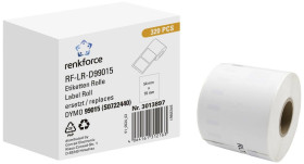 Renkforce Rolka etykiet zamiennik Zamiennik DYMO DYMO 99015 70 x 54 mm Papier biały 320 szt. Trwały Etykieta uniwersalna