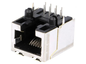 Gniazdo RJ45 8-pin Układ 8p8c na PCB THT 3-5338556-1